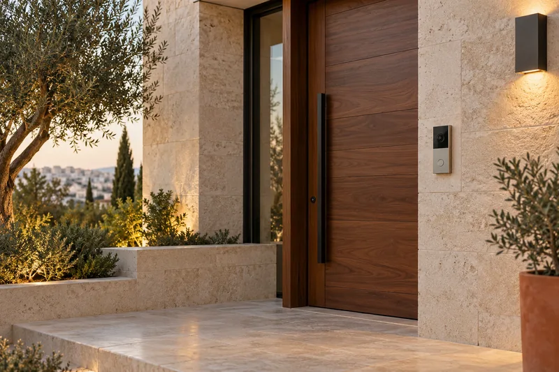Concept image: Video door entry at a villa