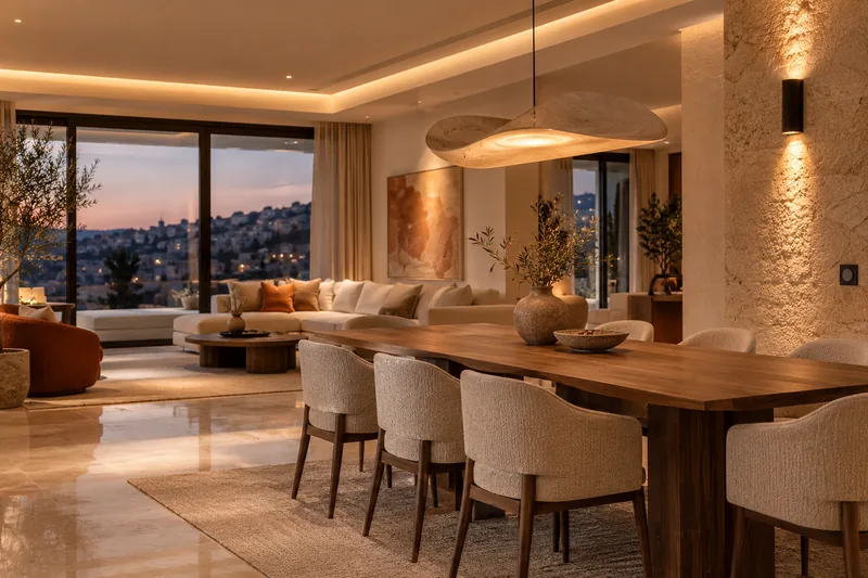 Concept image: Layered lighting in a home